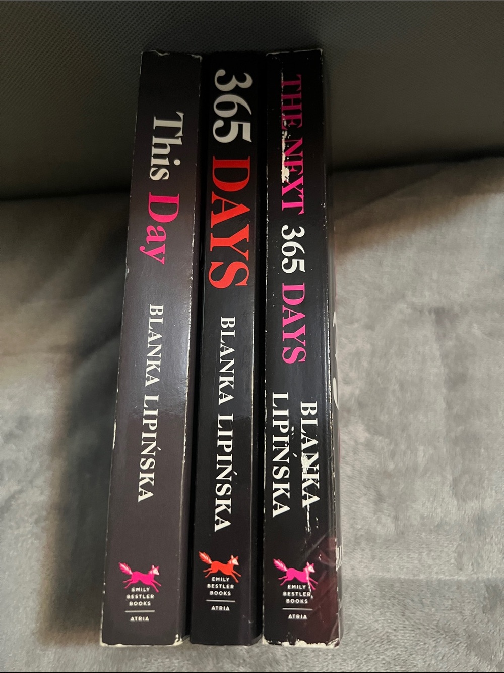 365 Days Trilogy by Blanka Lipińska - Black & Pink Spines
